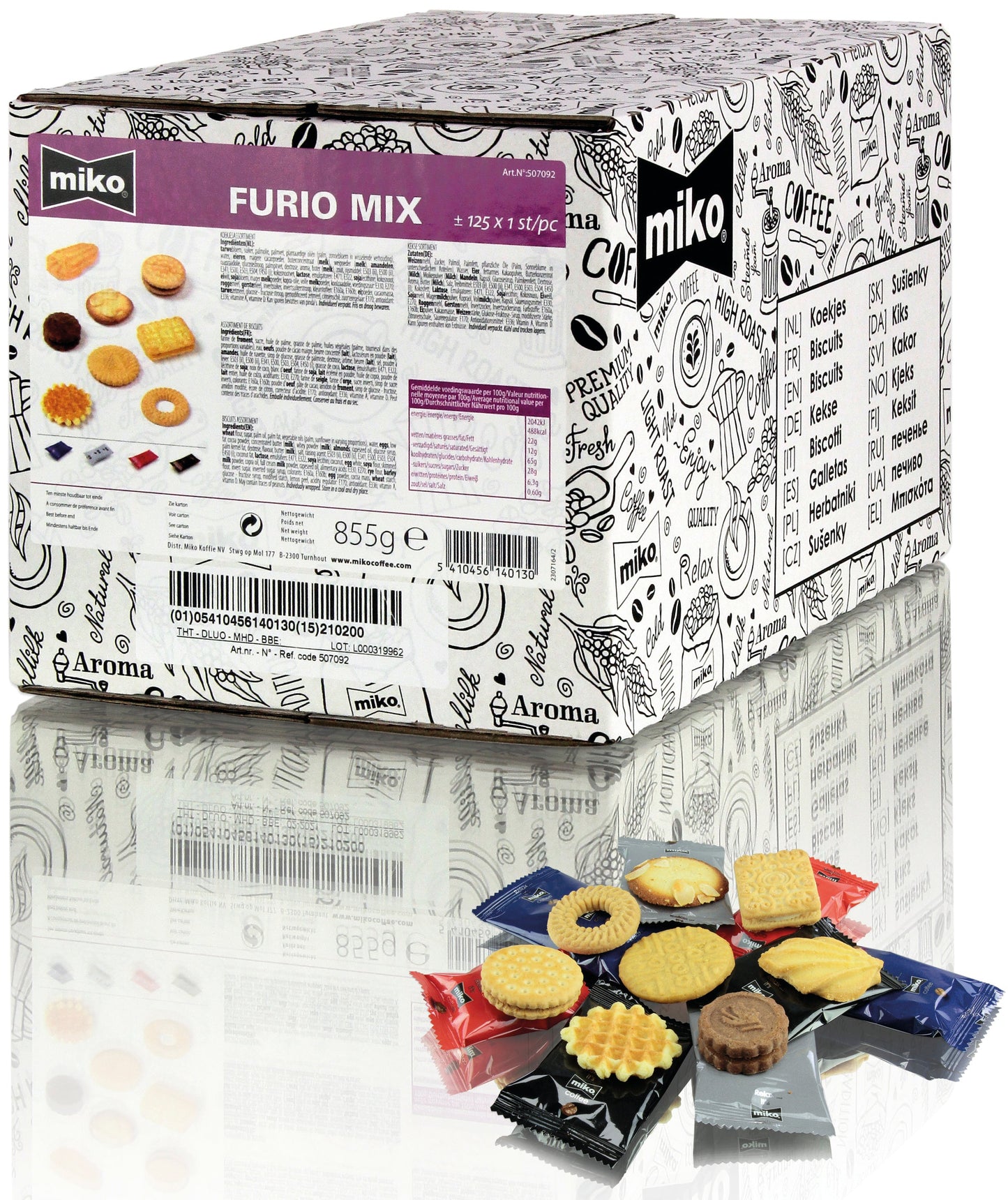 Biscuits Assortis Individuels - 125 Pièces
