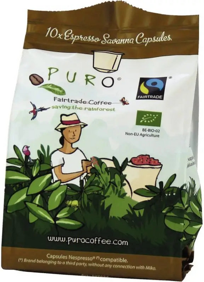 Capsules de Café Bio Savanna S/10 - Arôme Intense