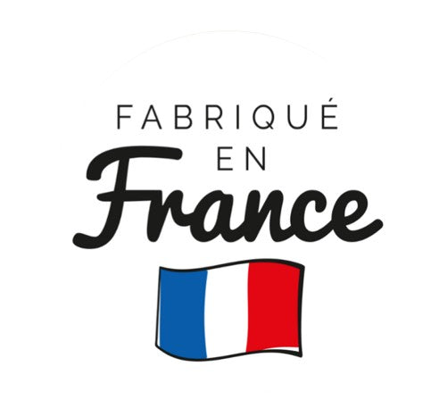 Etiquette adhésive 35mm logo"fabriqué en France - rouleau de 500