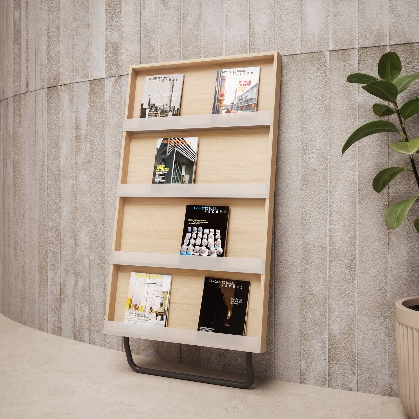 Présentoir à Brochures Modulaire - L75xH145xP39 cm