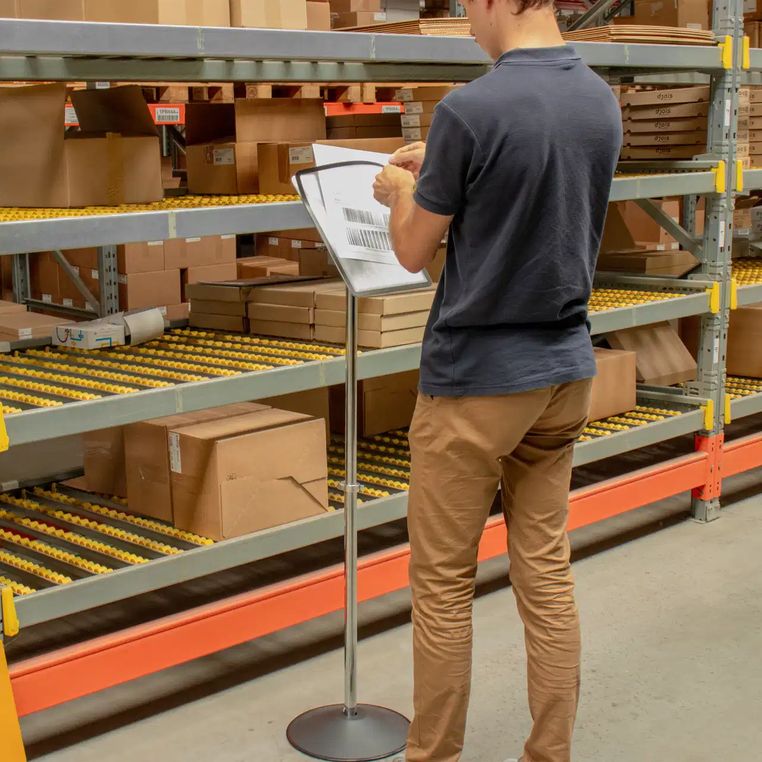 Présentoir sur pied Magneto - Hauteur réglable 63-115 cm