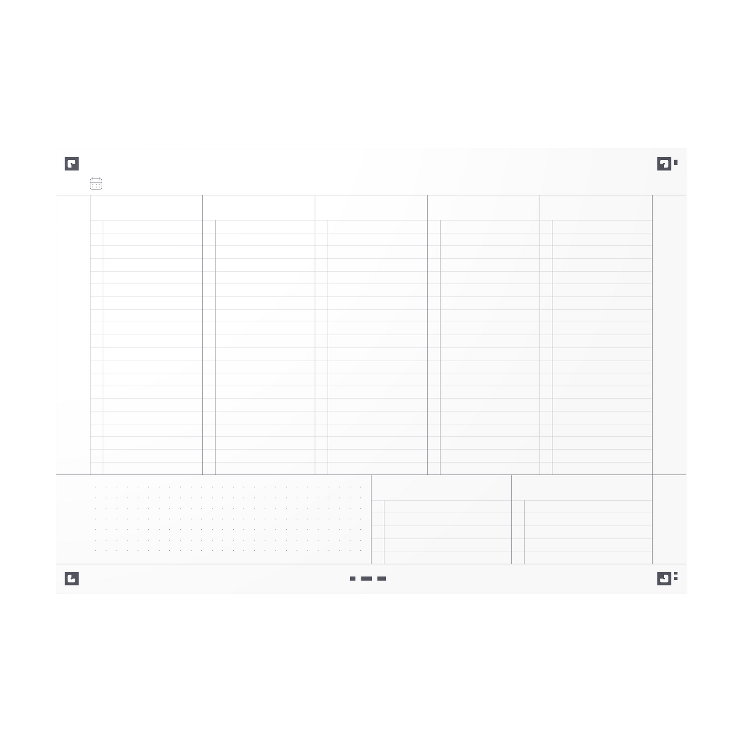 Bloc Task Manager A4 - Planification Hebdomadaire