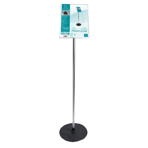 Présentoir sur pied alu A4 hauteur 100cm