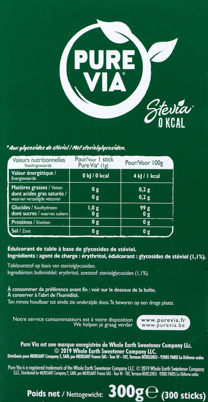 Édulcorant en Poudre Sticks - Zéro Calorie, 300 unités