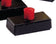 Aimant Rectangulaire avec bouton -11X27 mm Noir - lot de 5