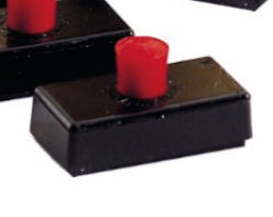 Aimant Rectangulaire avec bouton -11X27 mm Noir - lot de 5