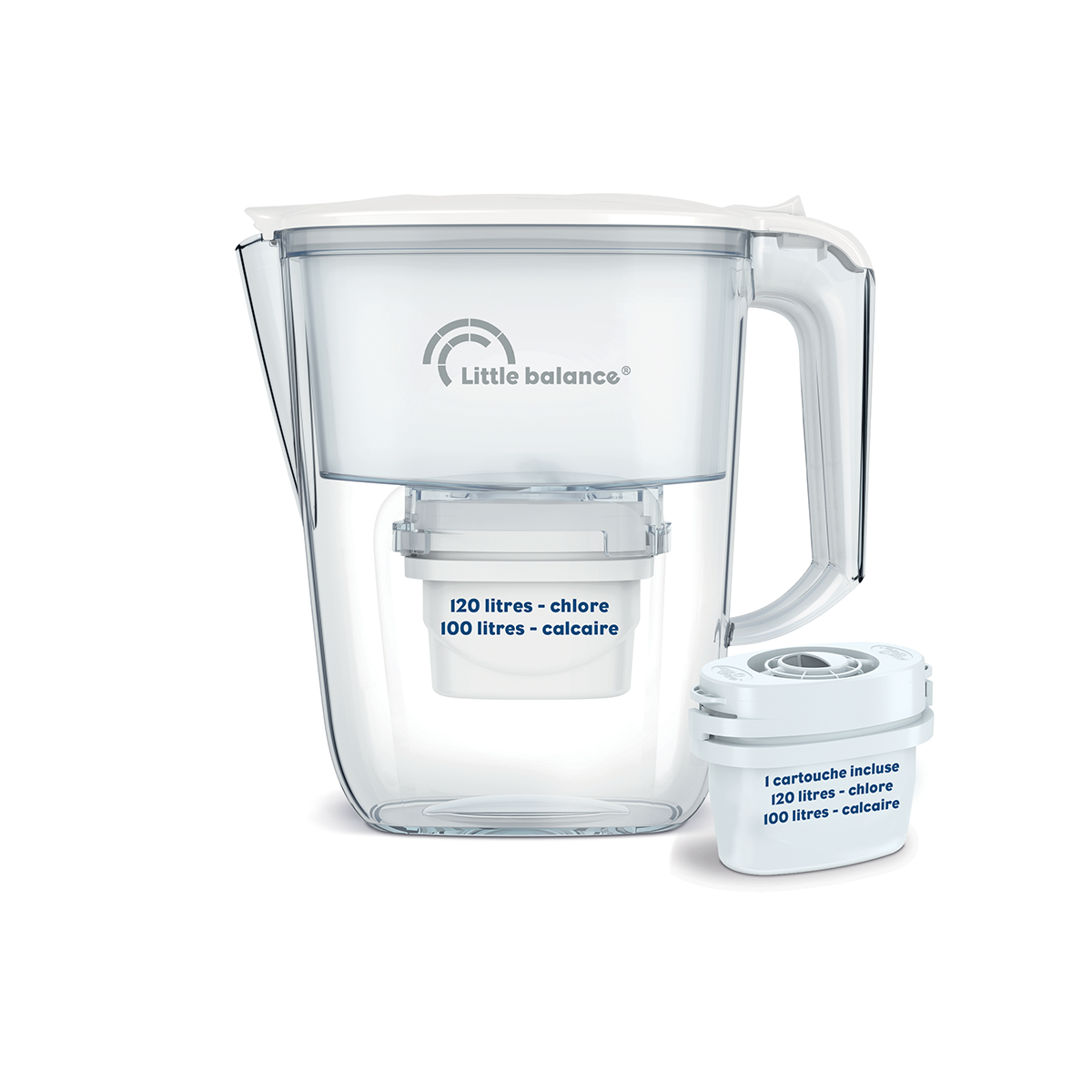 Carafe d 'eau filtrante 2.5 litres +1 cartouche de filtration