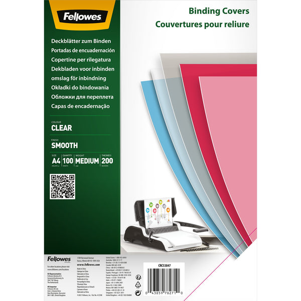 Couverture transparente A4-200 microns-paquet de 100