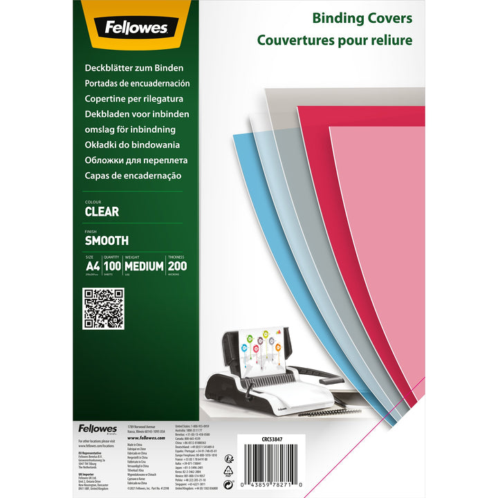 Couverture transparente A4-200 microns-paquet de 100