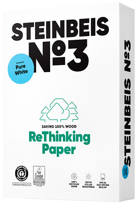 Papier blanc A4 recyclé steinbeis N°3  80g-500feuilles