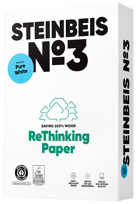 Papier blanc A3  Recyclé  steinbeis N3 80g - 500 feuilles