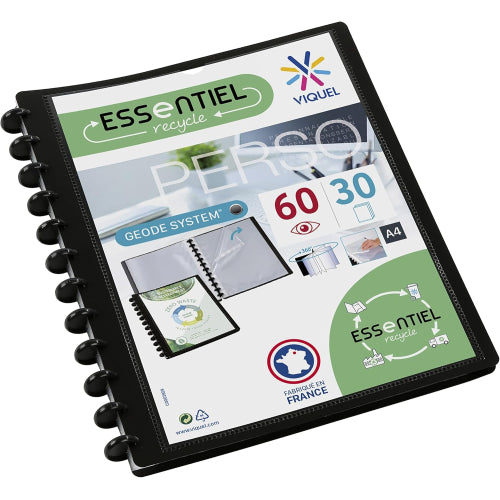 Protége-documents personnalisable geode 60 vues-noir