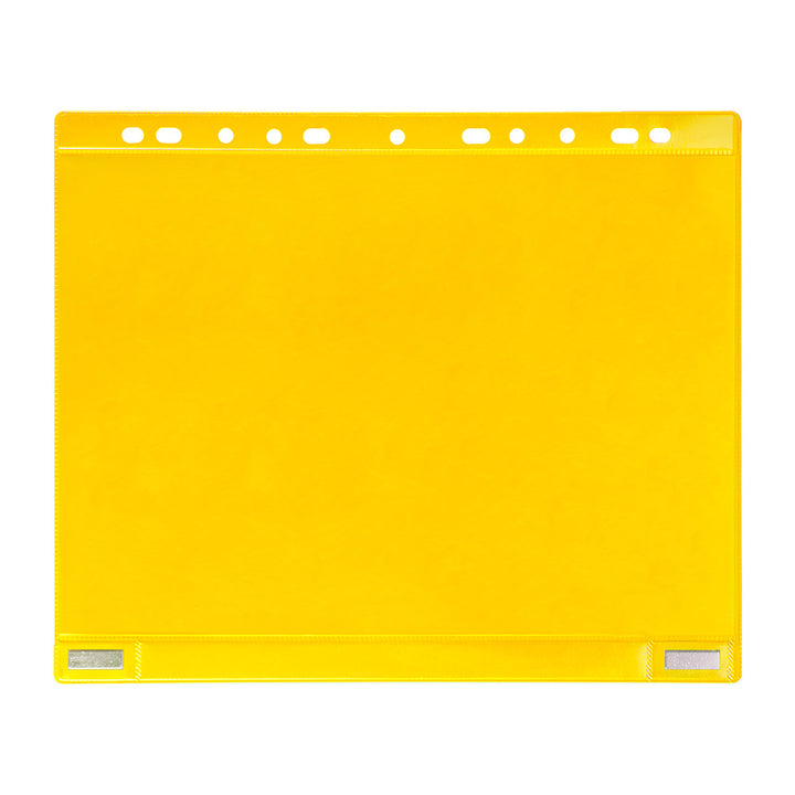 Pochette perforée magnétique A4- recto/verso -sachet de 5-jaune