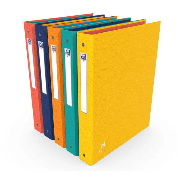 Classeur A4 Recyclé - 4 Anneaux Bicolores Oxford