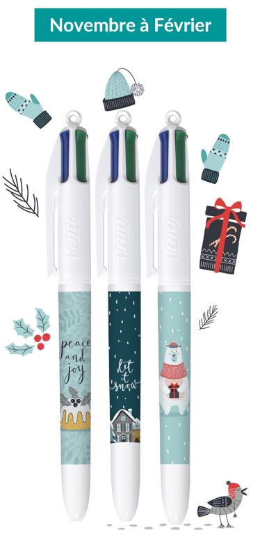 Stylo Bille 4 Couleurs - Pratique et Polyvalent