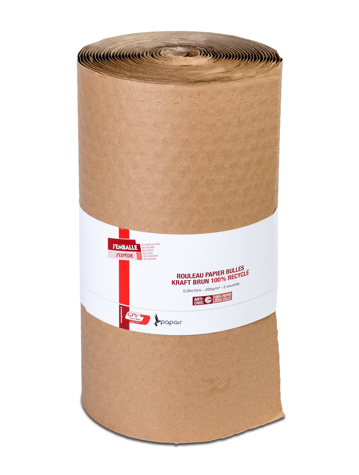 Rouleau bulle pap recyclé 2  couches -0,35x10m