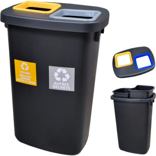 Poubelle atrium duo 45l