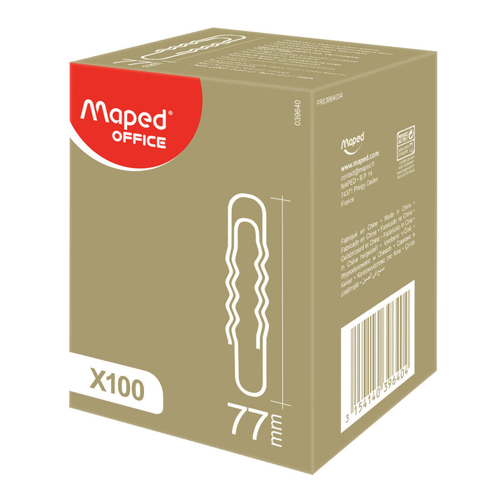 Trombone 77mm en acier boite de 100