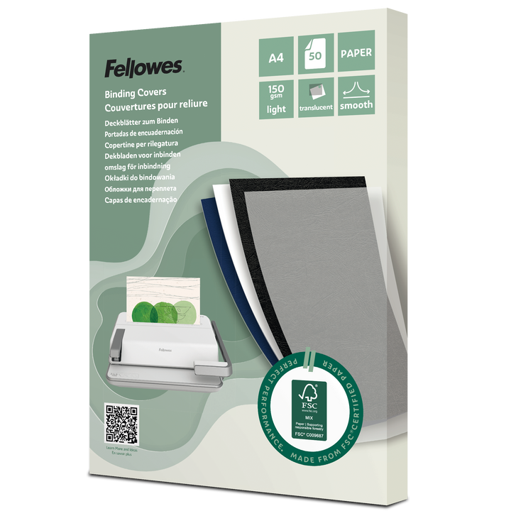 Pack de 50 Couvertures reliure Papier A4 - 150g/m² FSC