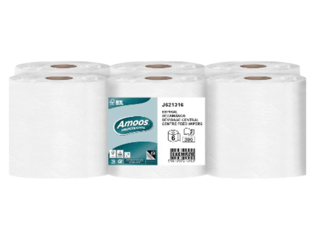 Bobine essuie tout 2 plis 13.5cmx60mx4.5cm-lot de 6