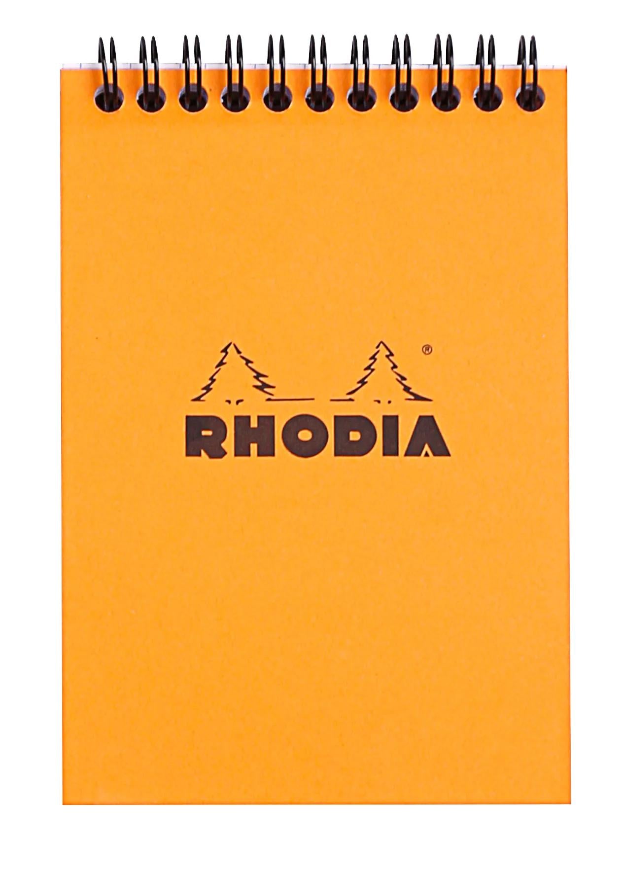 Bloc Rhodia spirale A6- orange - 80 feuilles