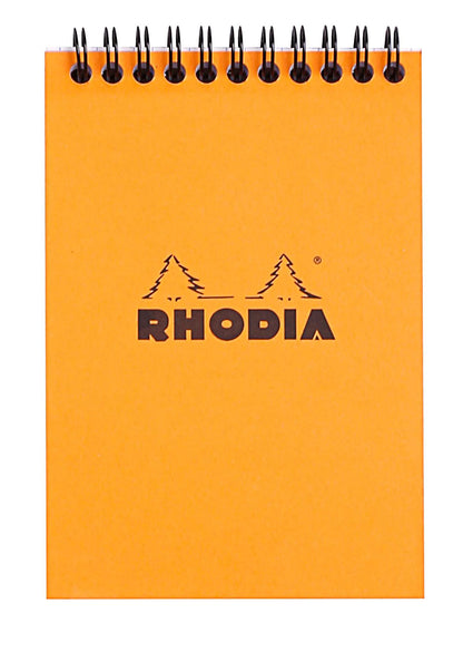 Bloc Rhodia spirale A6- orange - 80 feuilles