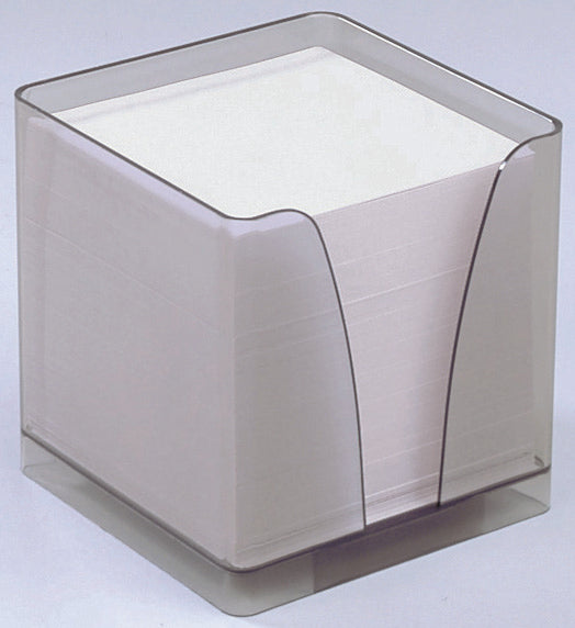 Bloc cube plexiglass 9cmx9cmm-590 feuilles blanches
