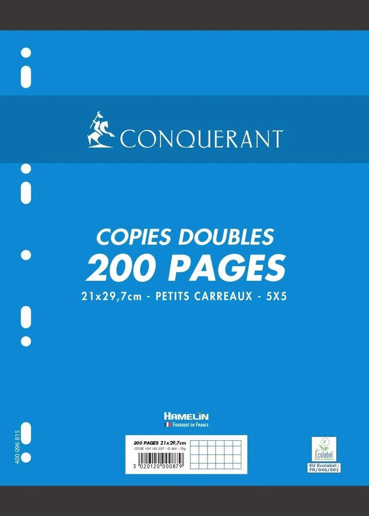 Copies doubles A4 perforées 5x5 200pages
