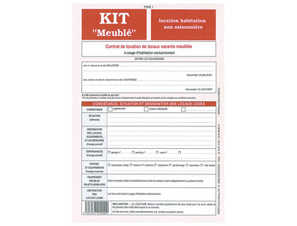 Kit contrat location meublee8p