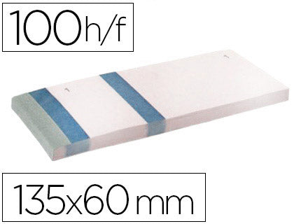Bloc vendeur à souche numeroté -100feuilles bleu