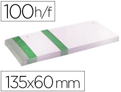 Bloc vendeur à souche numeroté -100feuilles vert