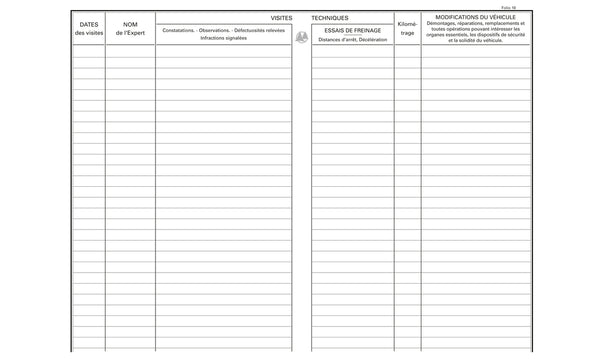 Carnet entretien vehicules ref5080