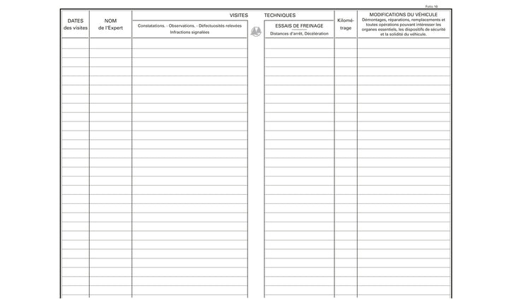 Carnet entretien vehicules ref5080