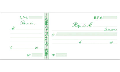 Carnet de recus ref 25