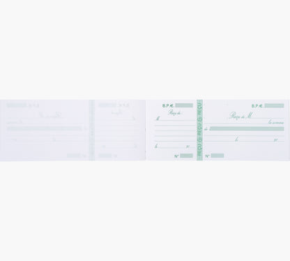 Carnet de recus ref 10