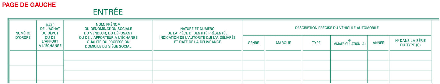 Carnet de recus avec tva ref 23172