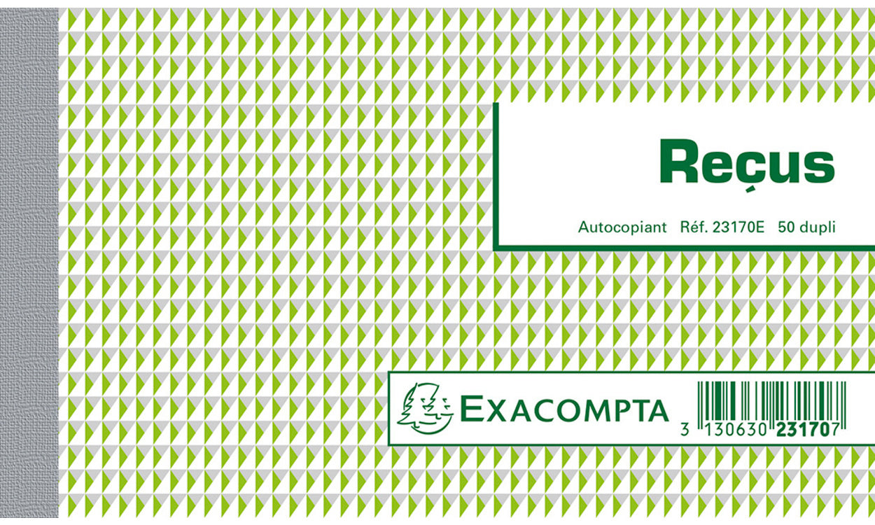 Carnet de recus sans tva ref 23170