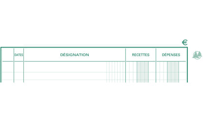 Registre Recettes-Dépenses 21x19cm - EXACOMPTA 930E - 80 Pages