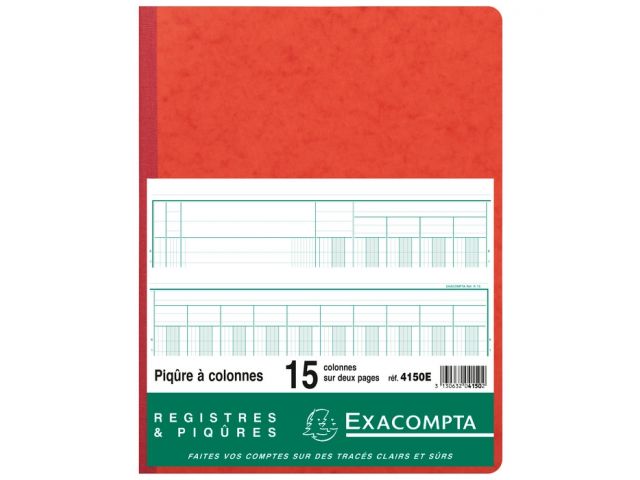 Registre Comptable 4150E - 15 Colonnes, 80 Pages