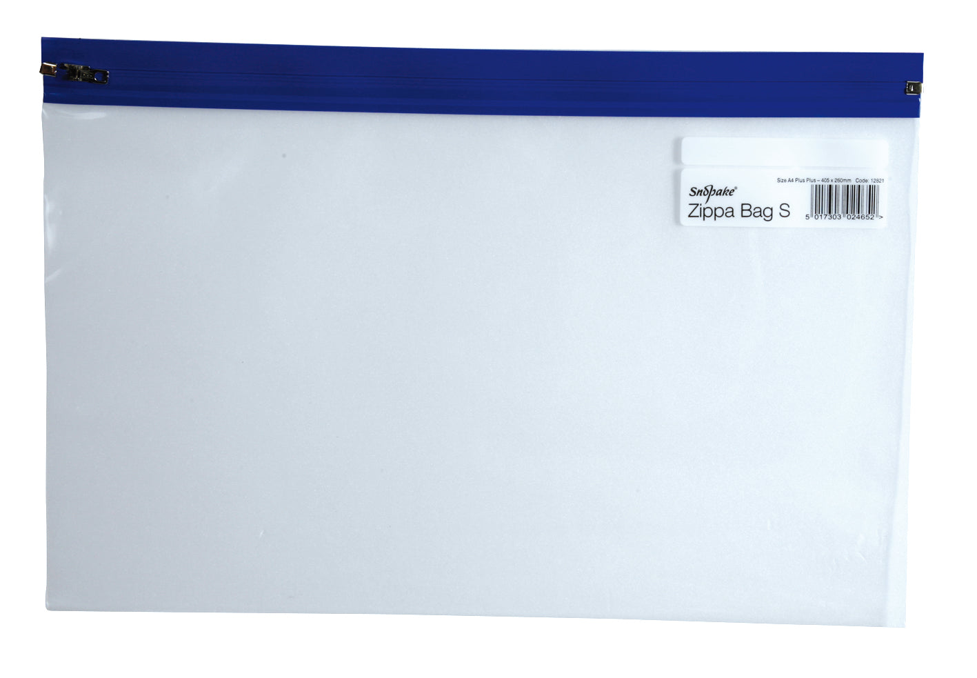Pochette enveloppe zippée A4+ maxi bleu