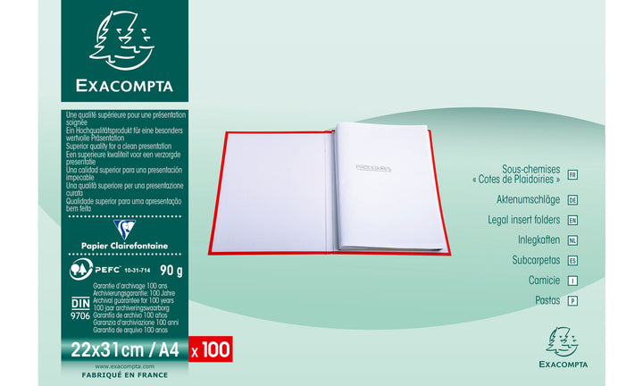 Sous-chemises A4 - Blanc 80 g/m² - Paquet de 100