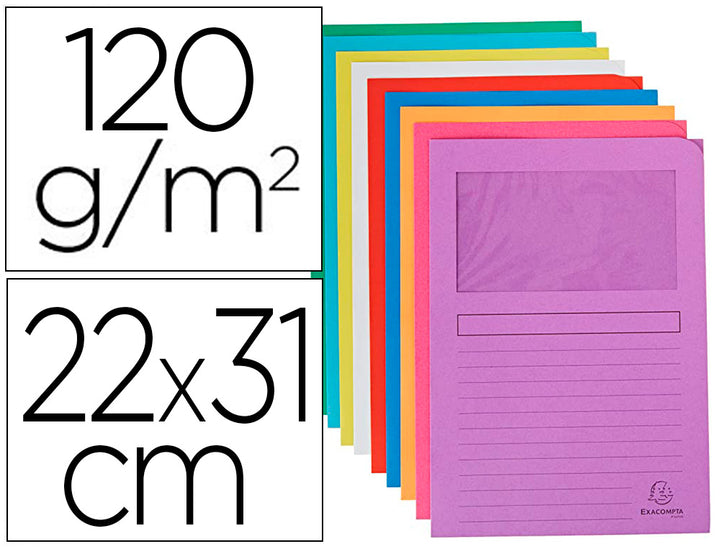 Pochette coin avec Fenetre 120G- paquet 50 Assorti
