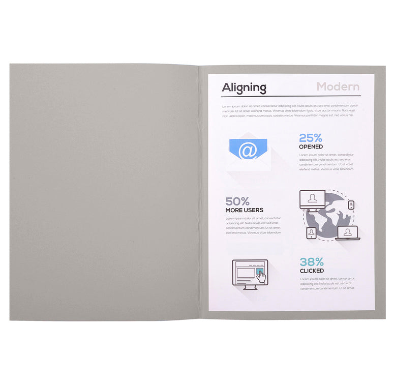 Chemises 170g standard paquet 100 gris