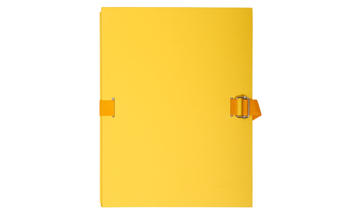 Chemise toile dos extensible rabat jaune