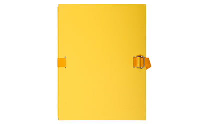 Chemise toile dos extensible rabat jaune