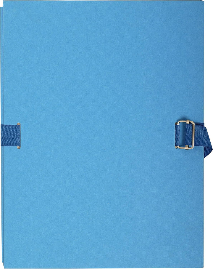Chemise toile dos extensible rabat bleu clair