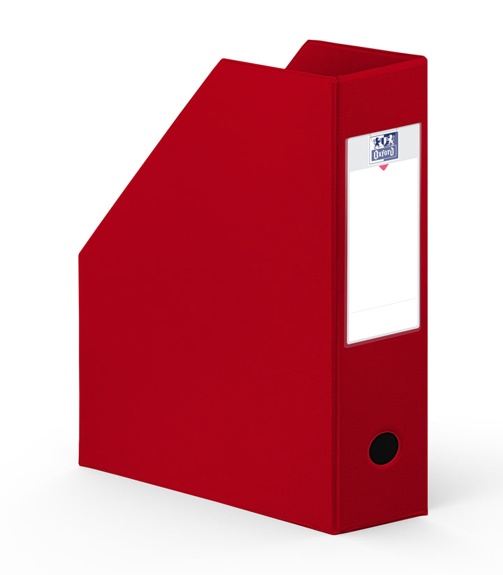 Boite de classement pan coupé dos 10cm-rouge