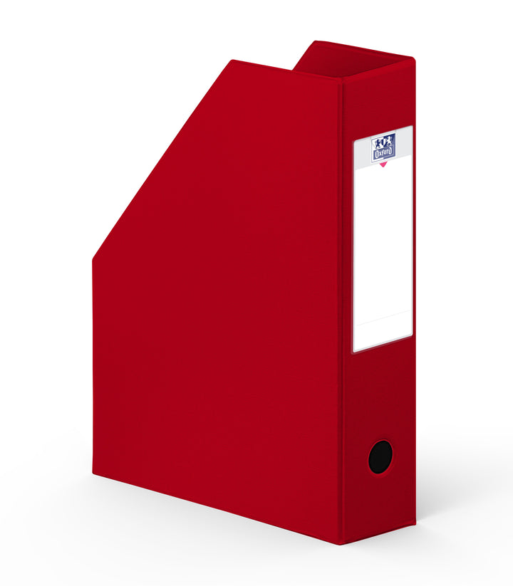 Boite de classement pan coupé dos 7cm-rouge