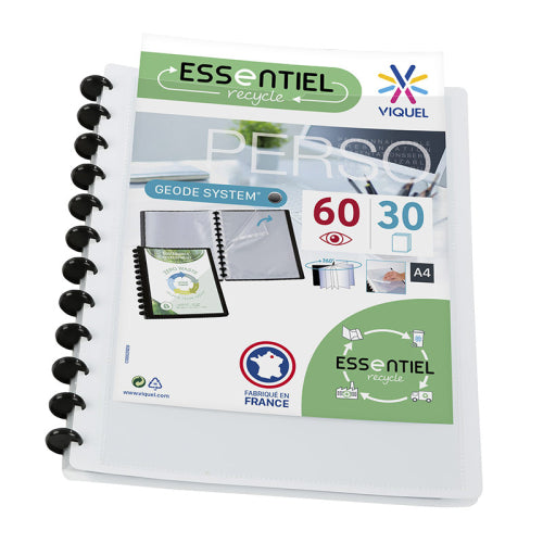 Protége-documents personnalisable geode 60 vues -blanc
