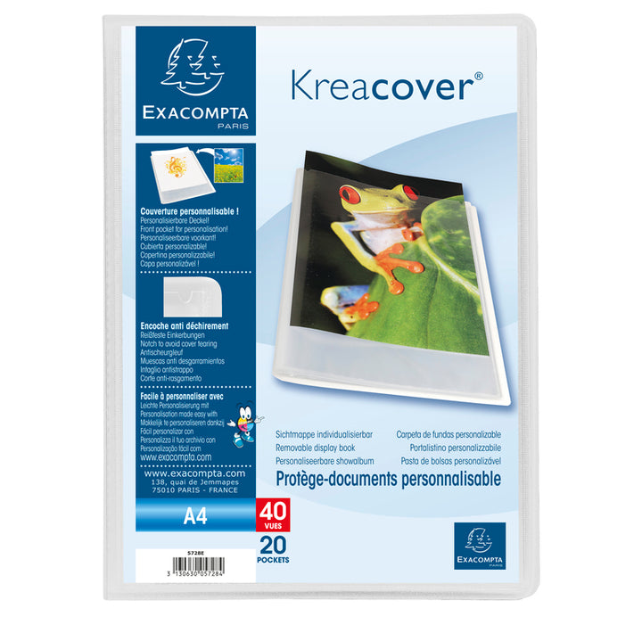 Protège-documents personnalisable Kreacover 40vues- incolore